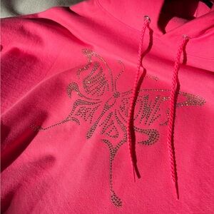 Rhinestone butterfly hoodie
